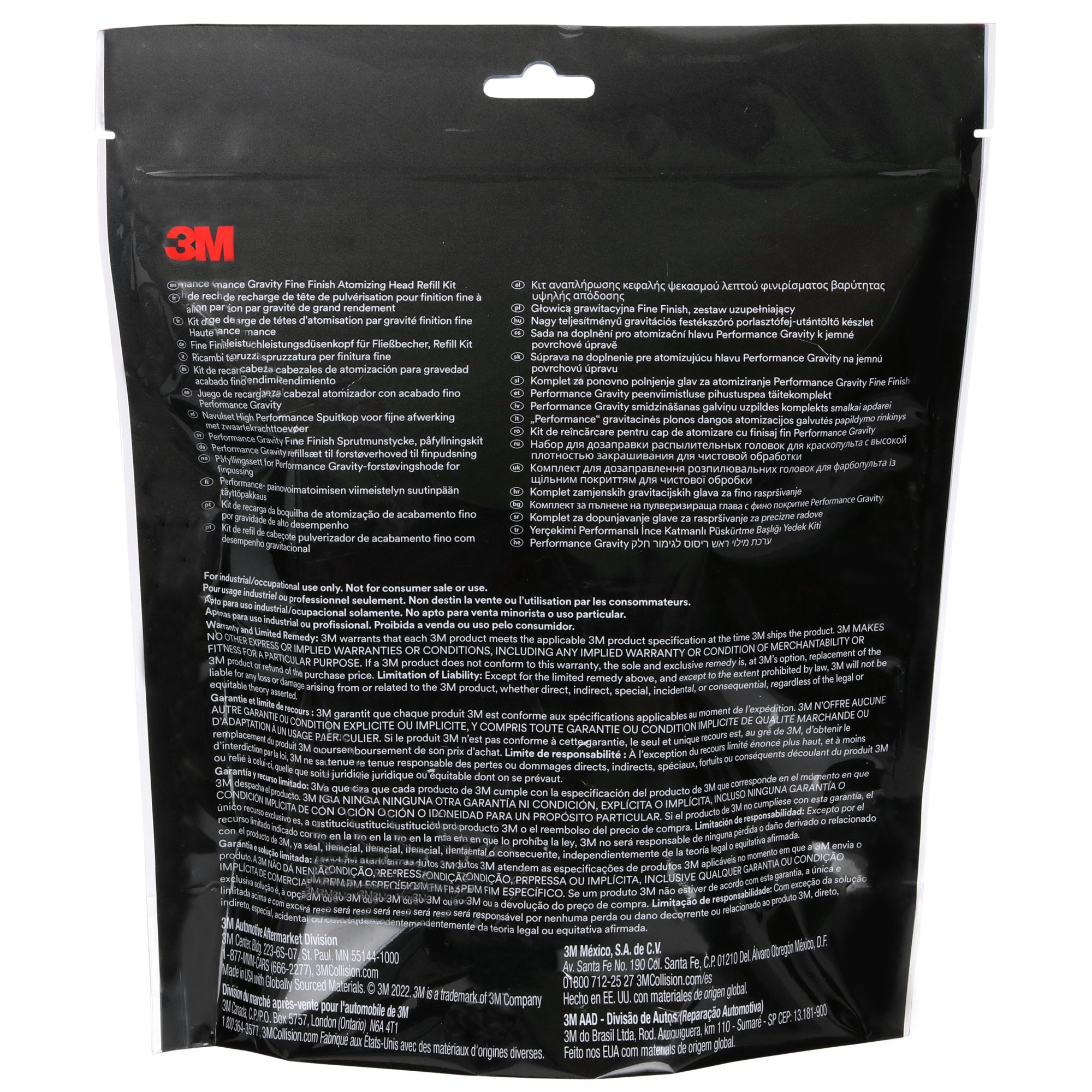 3M™ Kit de recarga de boquillas de acabado fino por gravedad de alto rendimiento, Laranja, 1.4, 26914