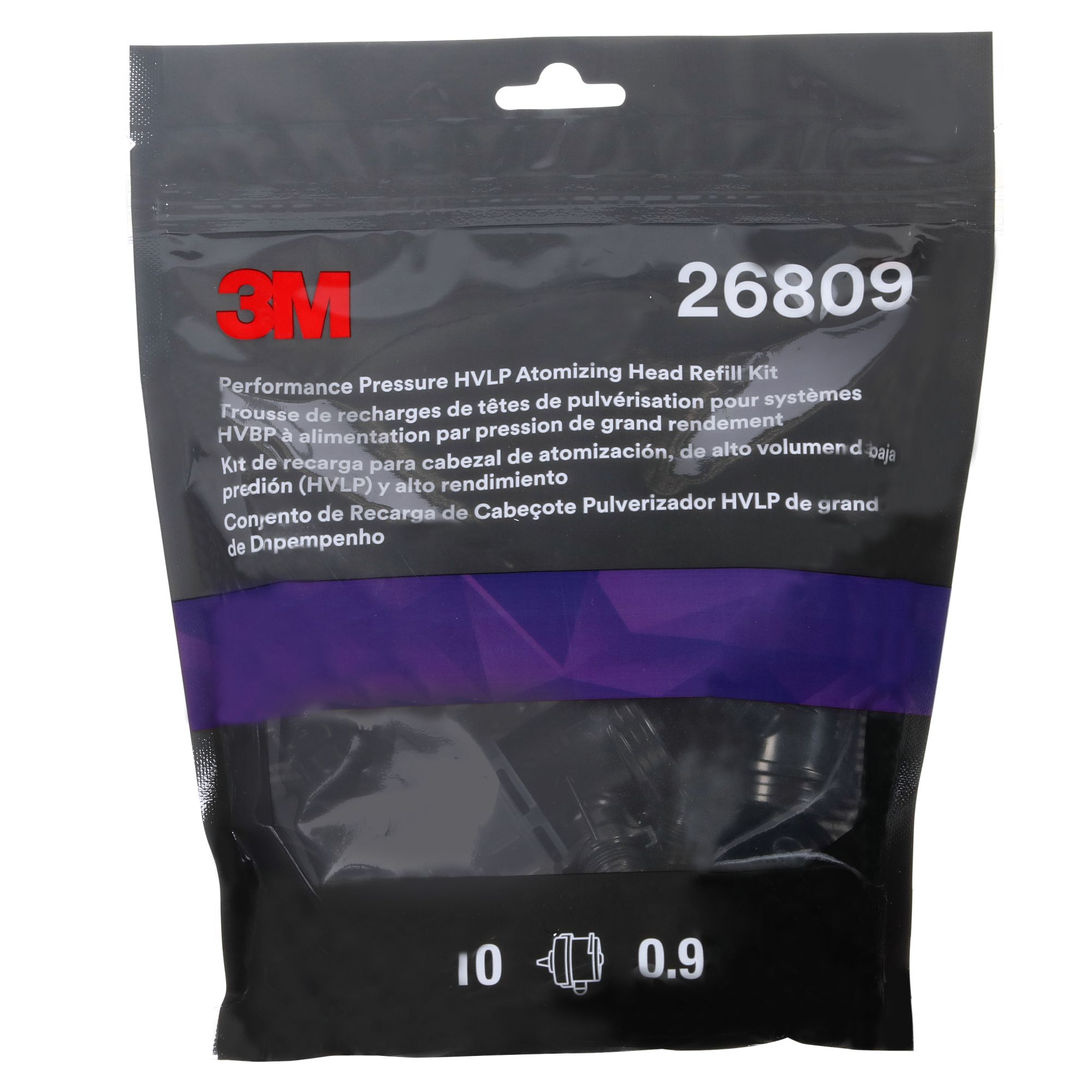 3M™ Kit de recarga de boquillas HVLP de presión de alto rendimiento, blanco, 0.9, 26809