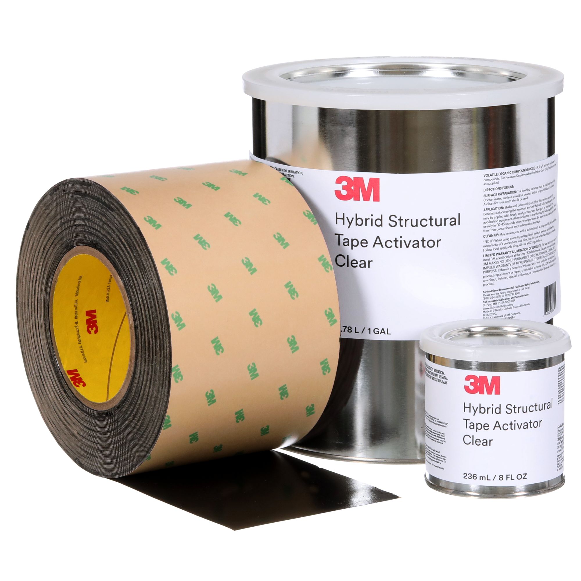 3M™ Activador de Cinta Estructural Híbrida, transparente, 1/2 pinta, 12 latas/caja