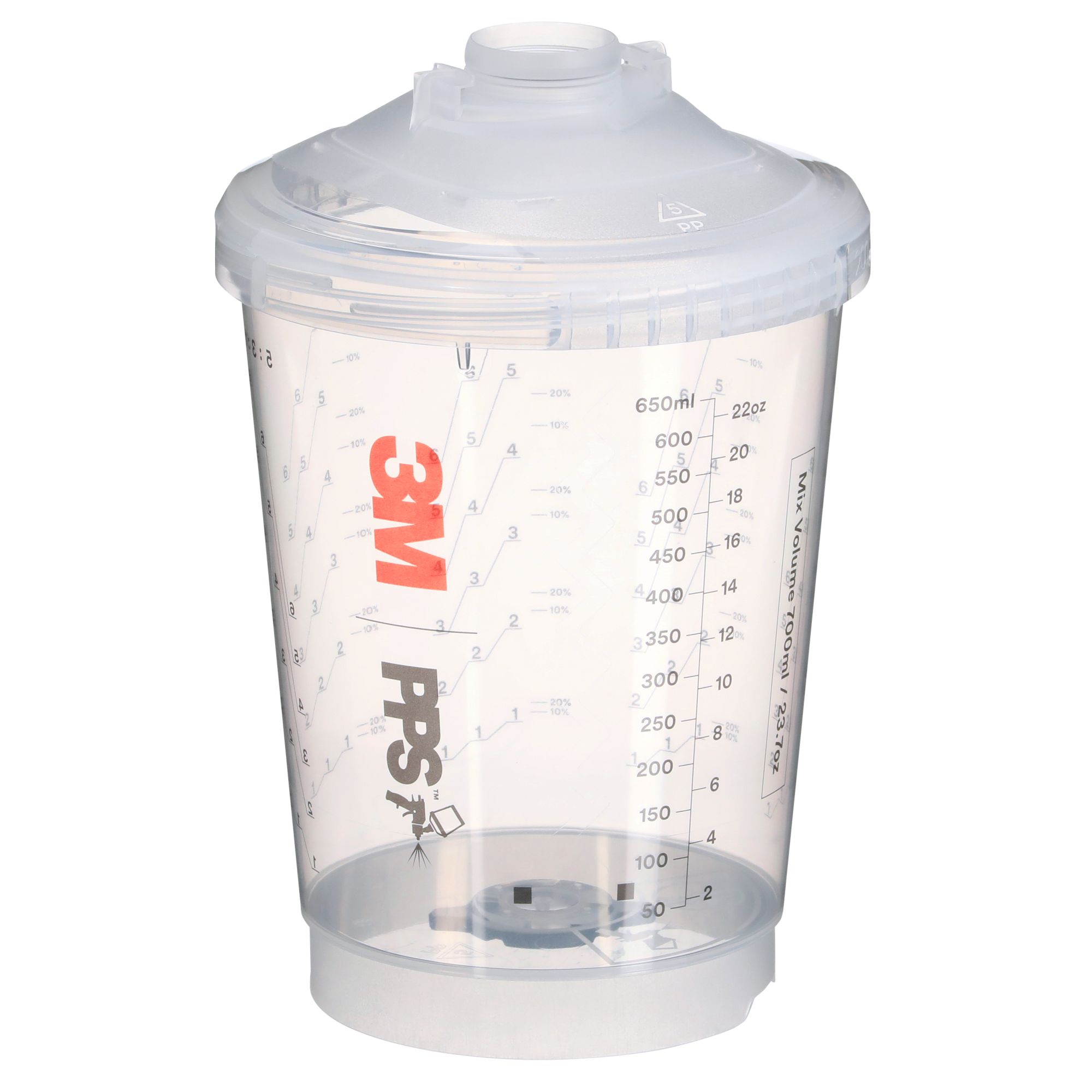 3M™ PPS™ Serie 2.0 Kit vaso ventilado, estándar, 700 ml, 200 µm, 26263