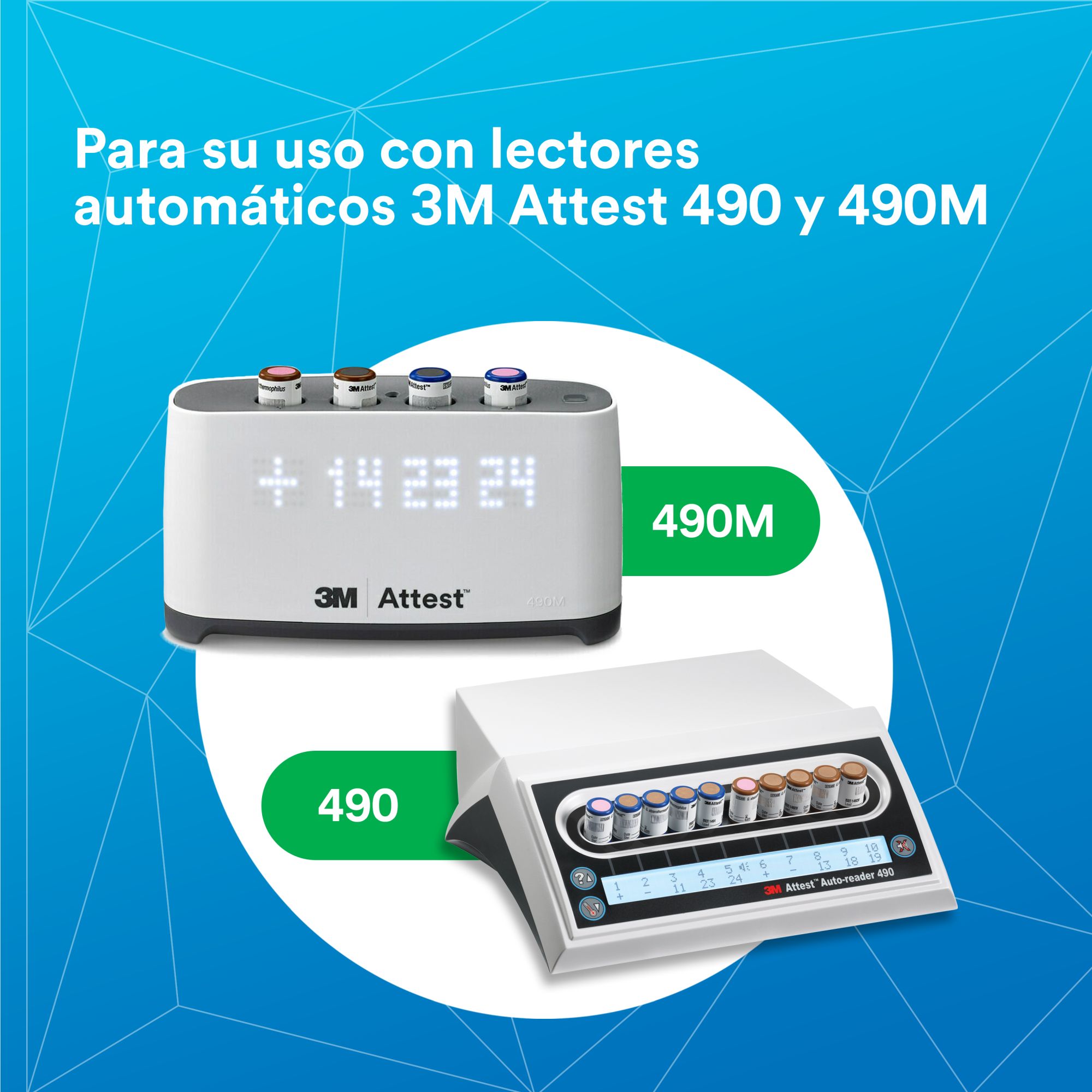 3M™ Attest™ 1496VF Paquete de Prueba para Vapor con Indicador Biológico 1492V de Lectura Súper Rápida (1hora)  24UN/EBJE (24*1496VF + 5*1492V)