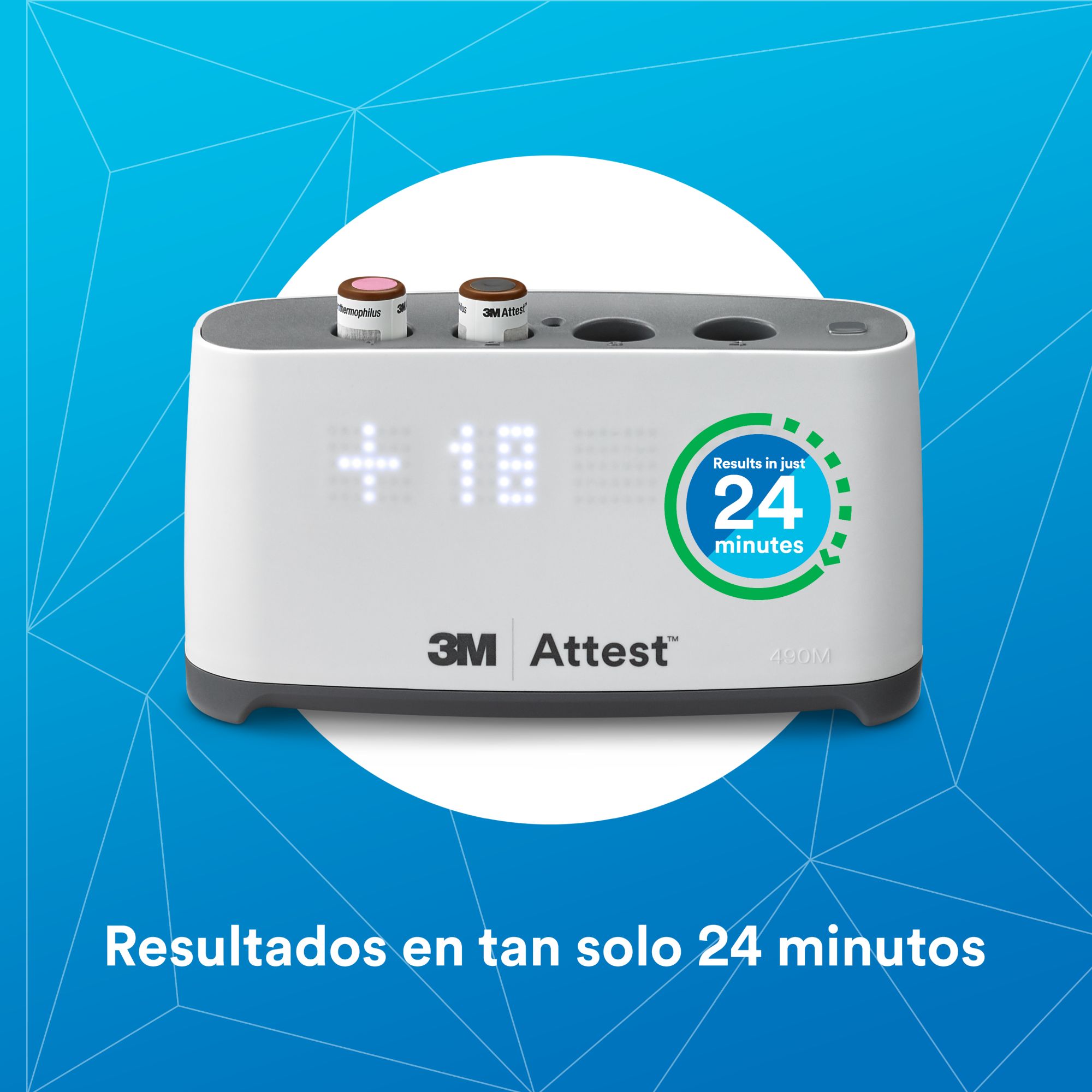 3M™ Attest™ 1492V Indicador Biológico de Lectura Súper Rápida y Paquete de Desafío para Vapor Resultado Súper Rápido en 1 Hora, 50 UN/CJA, 4 CJA/EBJE