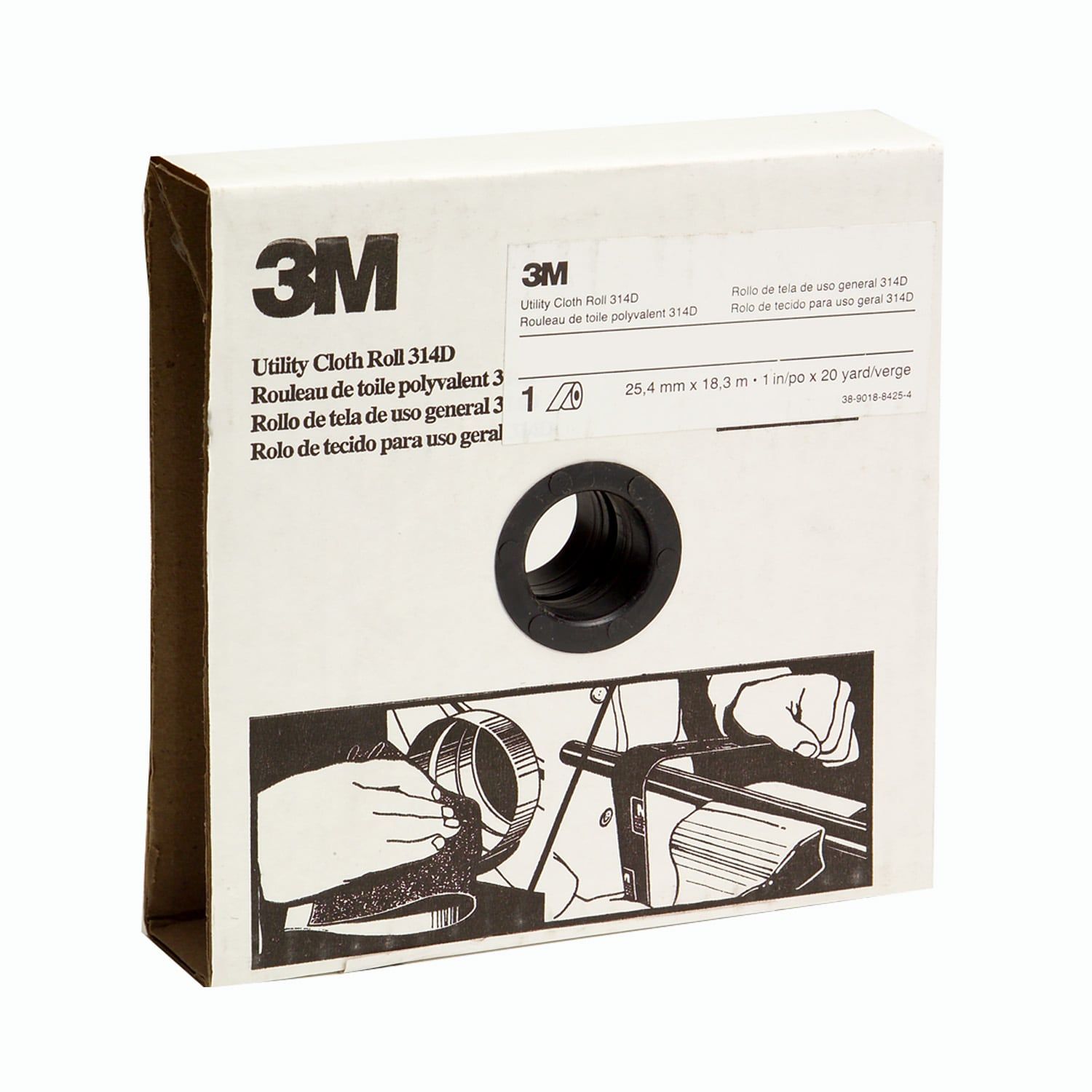 3M™ Rollo de tela 314D Granate 50mm x 25m P100, PN62887