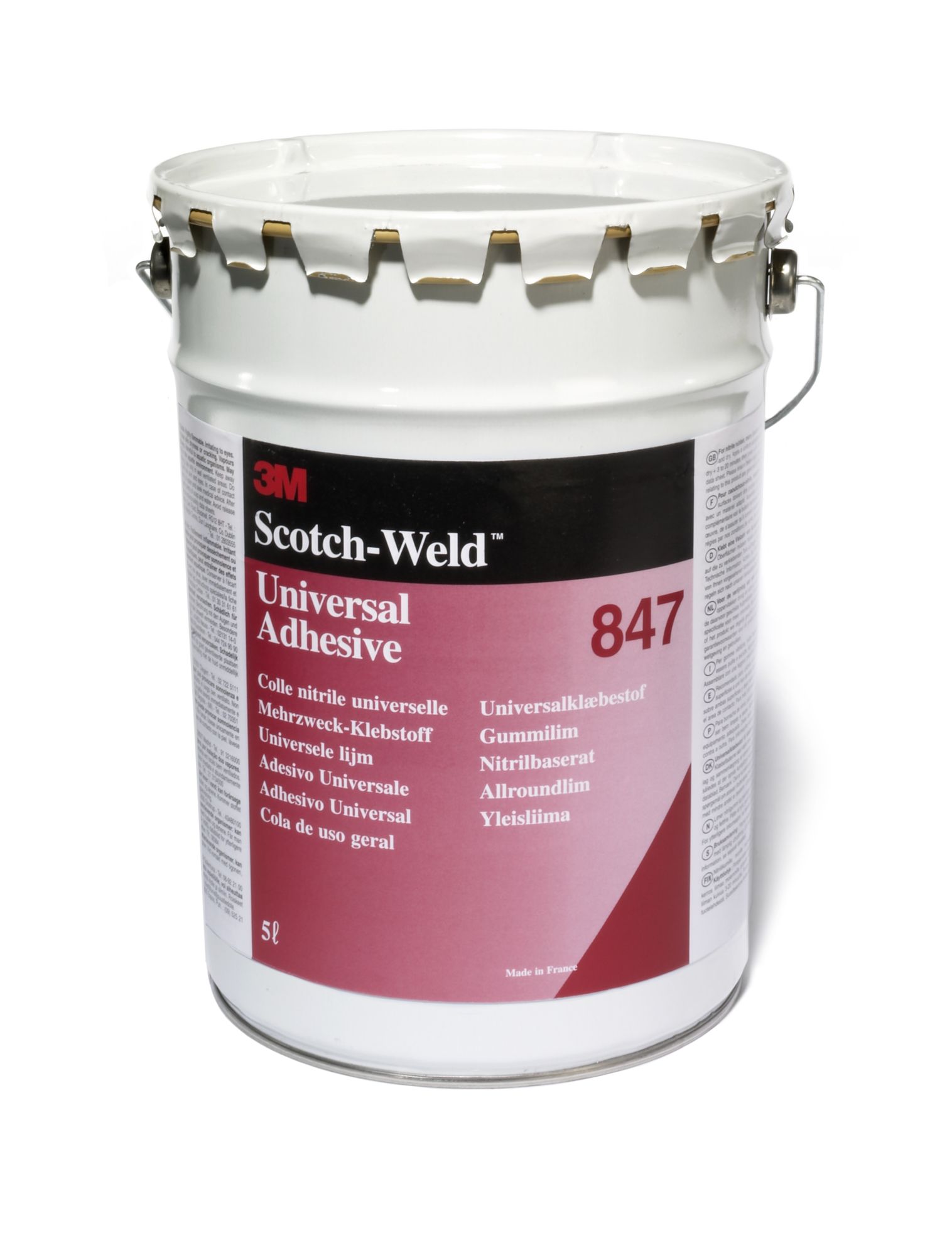 3M™ Adhesivo de nitrilo de altas prestaciones para caucho y juntas 847, Marrón, 5 l