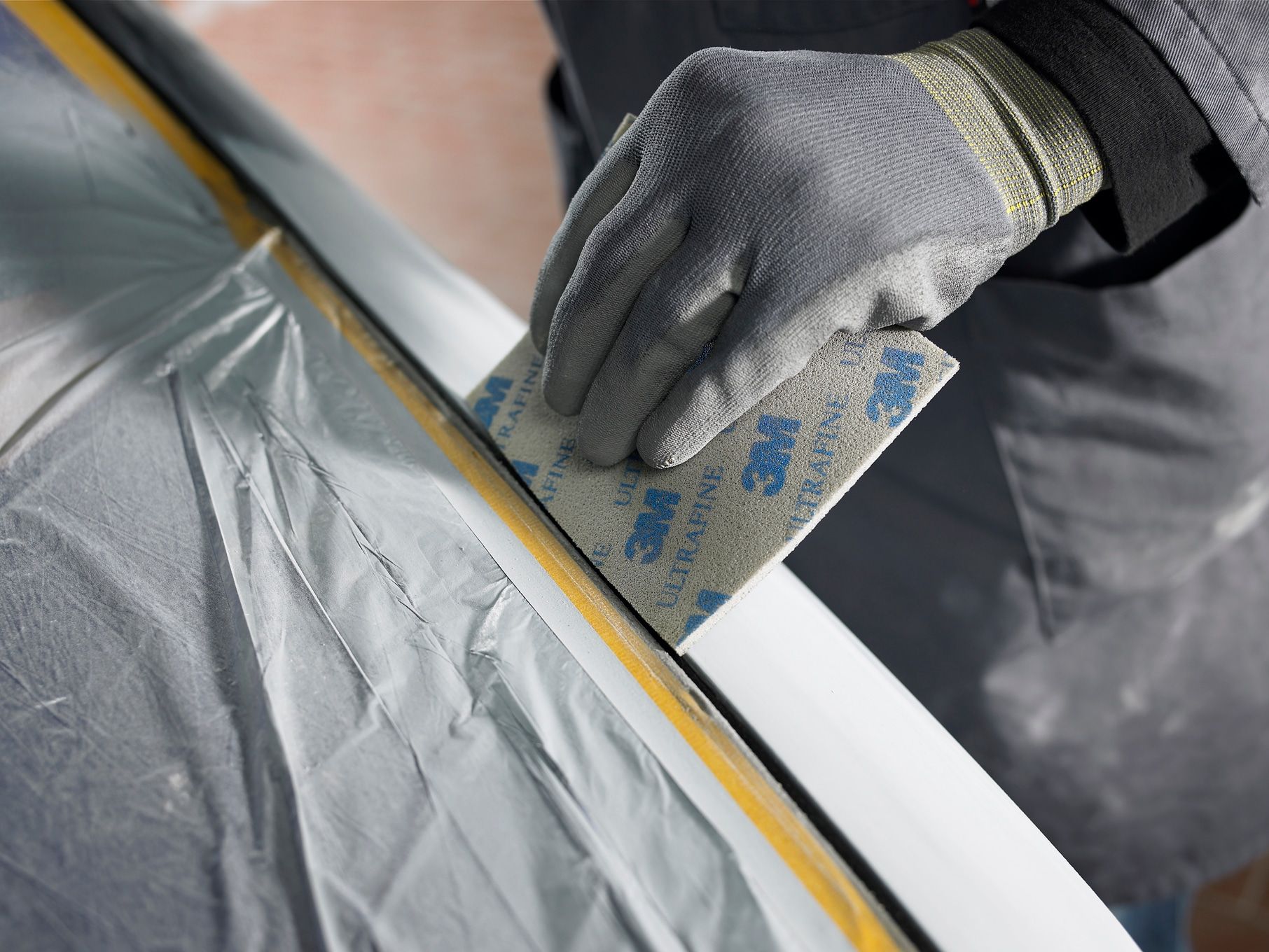 3M™ Esponja abrasiva soporte blando, 115 mm x 140 mm, ultrafina, 02601