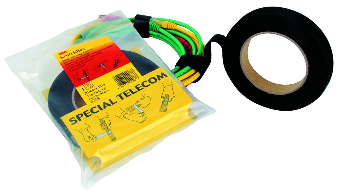 3M™ Scotchflex™ Cinta de Sujeción Color Negro - 20mm x 10m -