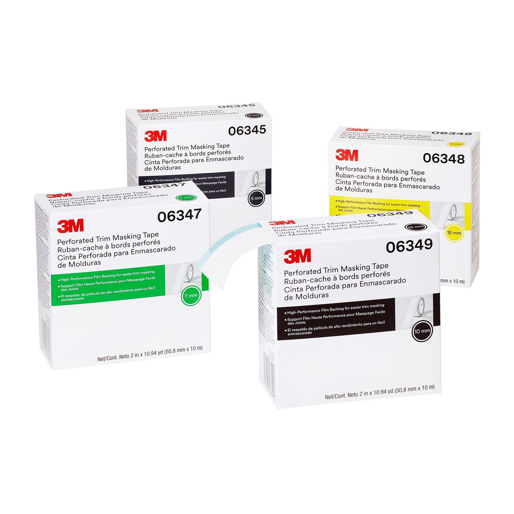 3M™ Cinta para enmascarar molduras, 7 mm x 10 m, 06347