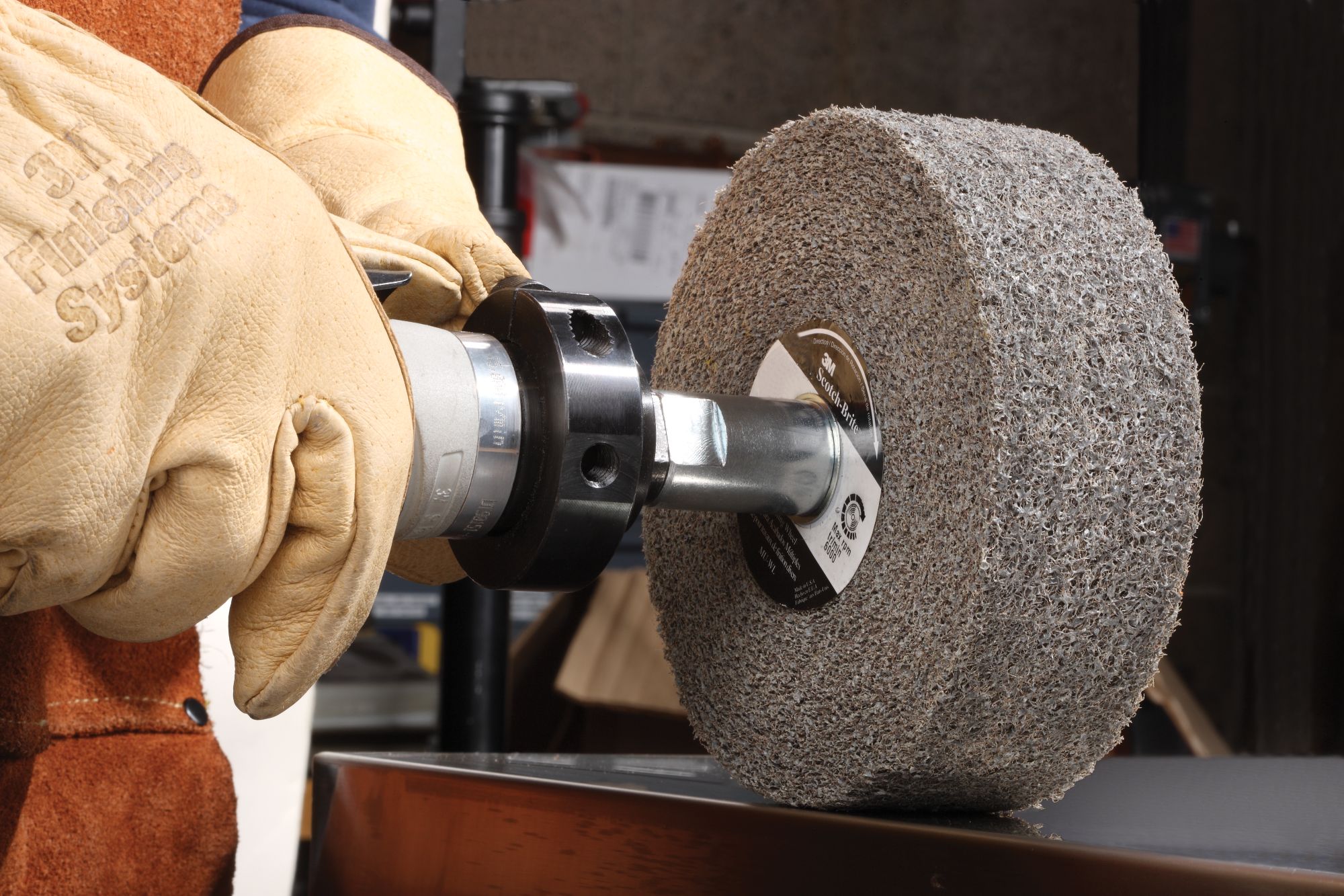 Scotch-Brite™ rueda de acabado múltiple MU-WL, 304 mm x 50 mm x 127 mm