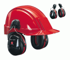 3M™ PELTOR™ Optime™ III Orejeras, 34 dB, negro/rojo, versión montada en casco, H540P3EB-413-SV