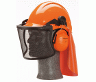 3M™ Combinación de casco forestal, casco naranja G3000, orejeras Optime I, pantalla facial de malla V5C, G3000NOR51V5C