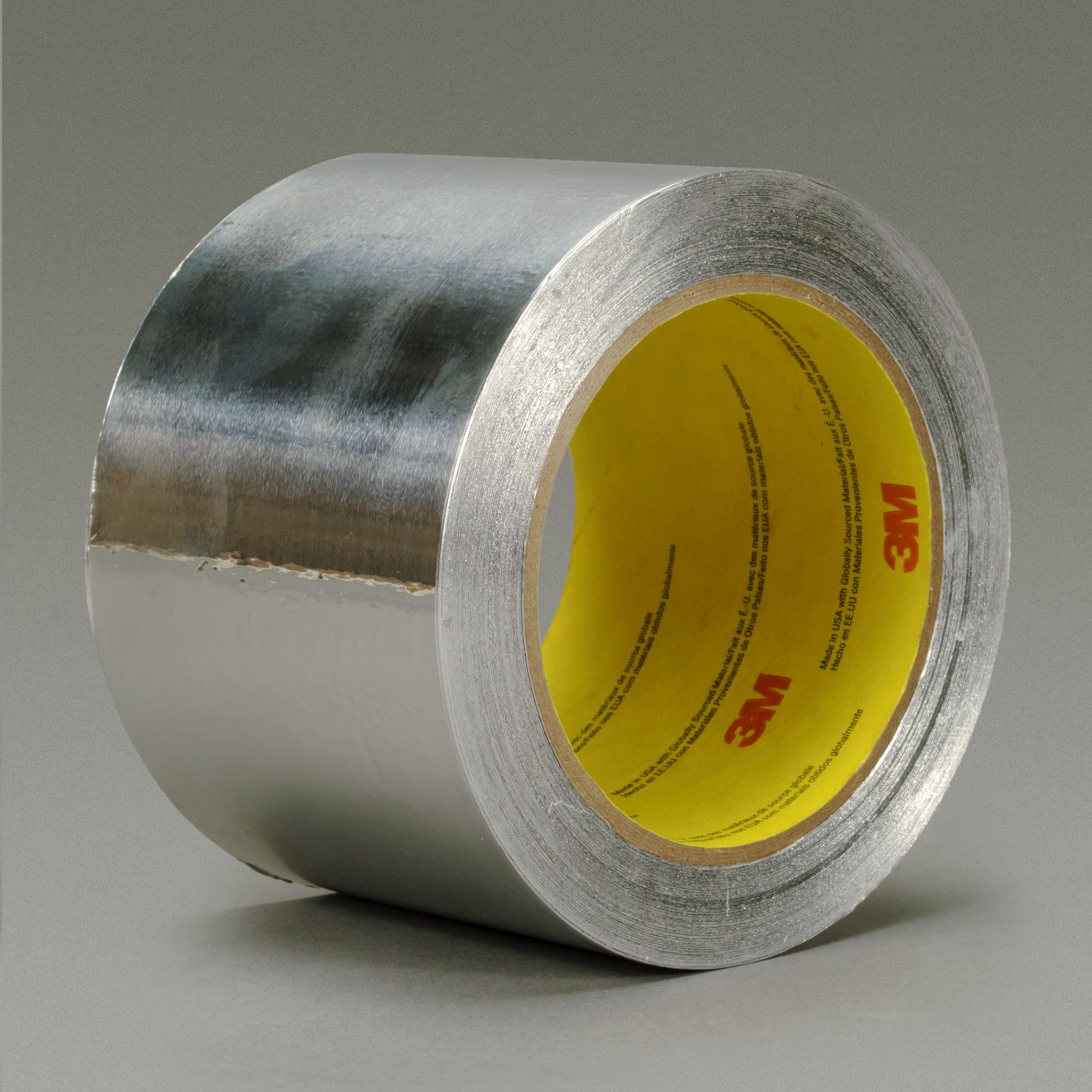 3M™ Cinta de papel de aluminio 425, Plata, 400 mm x 55 m, 0.12 mm