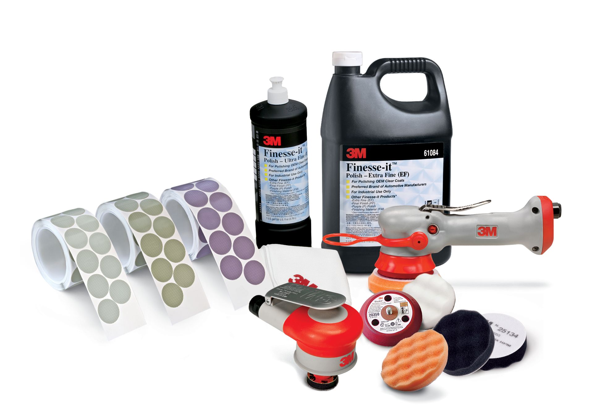 3M™ Trizact™ Finesse-it™ Rollo de Discos con soporte Film 464LA, 20 mm, Sin Agujeros, A3 (4x 500 Discos/rollo)