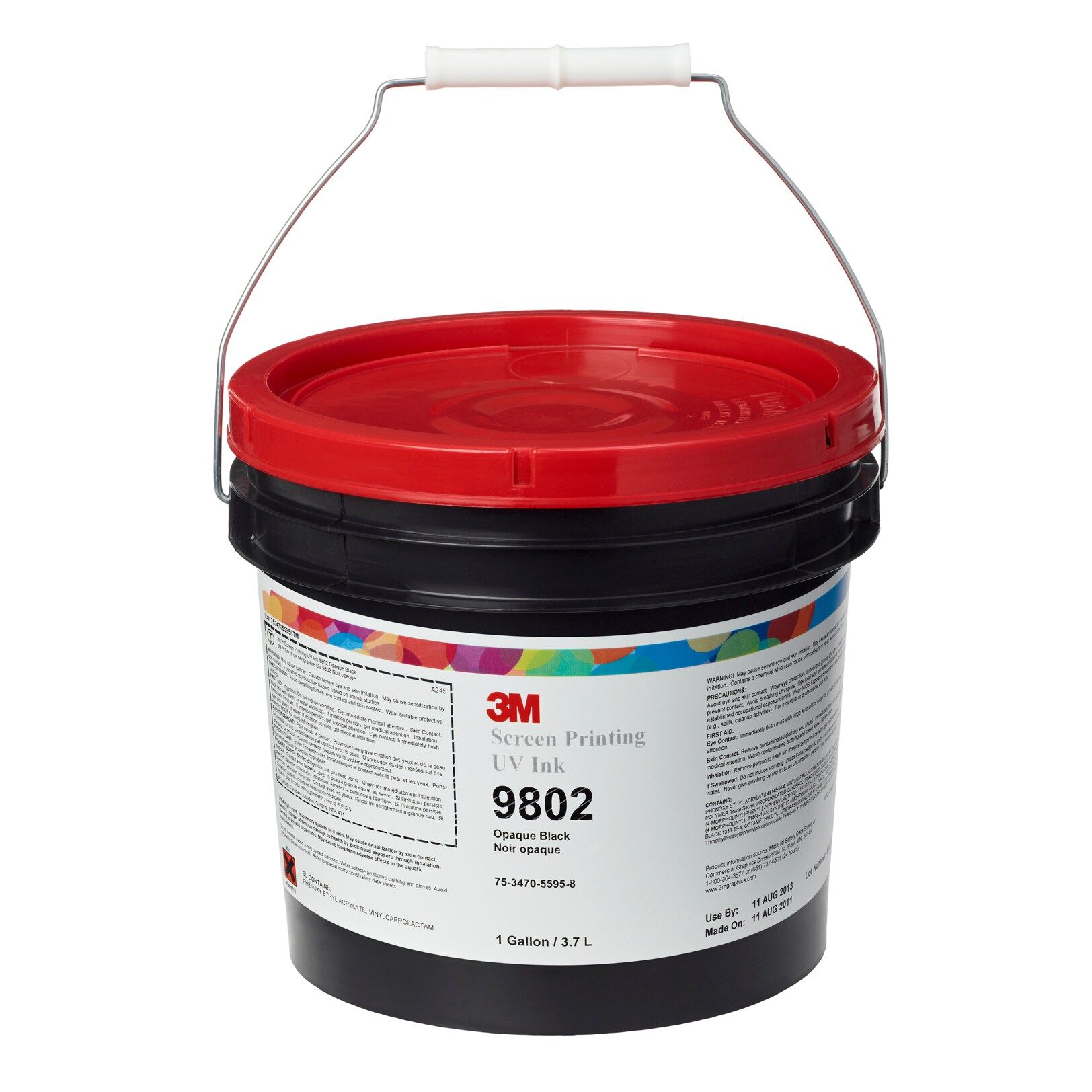 Tinta UV opaca para colores planos 3M™ 9802 Negro (3.78 LT)