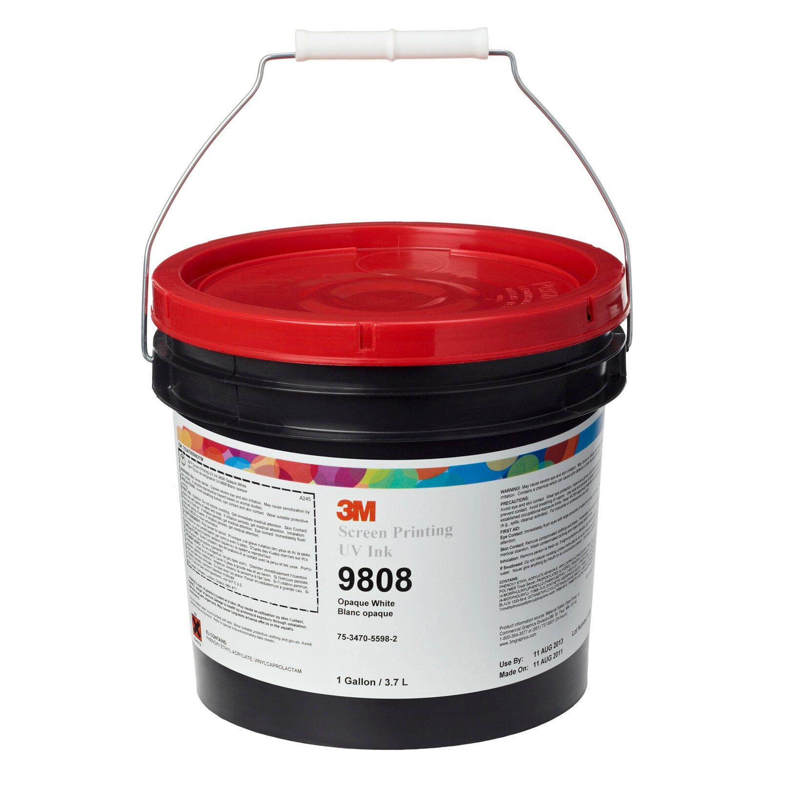 Tinta UV opaca para colores planos 3M™ 9808 Blanco (3.78 LT)
