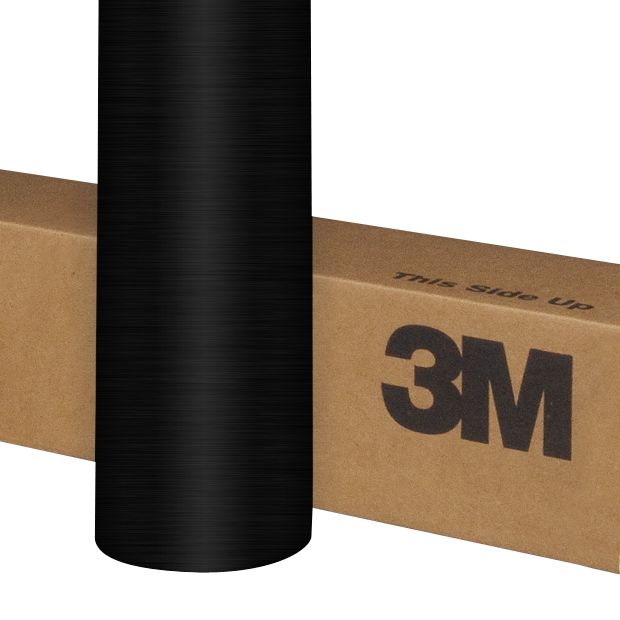 3M™ Wrap Film 2080-BR212, Brushed Black Metallic, 1524 mm x 22.86 m, 60 in x 25 yd