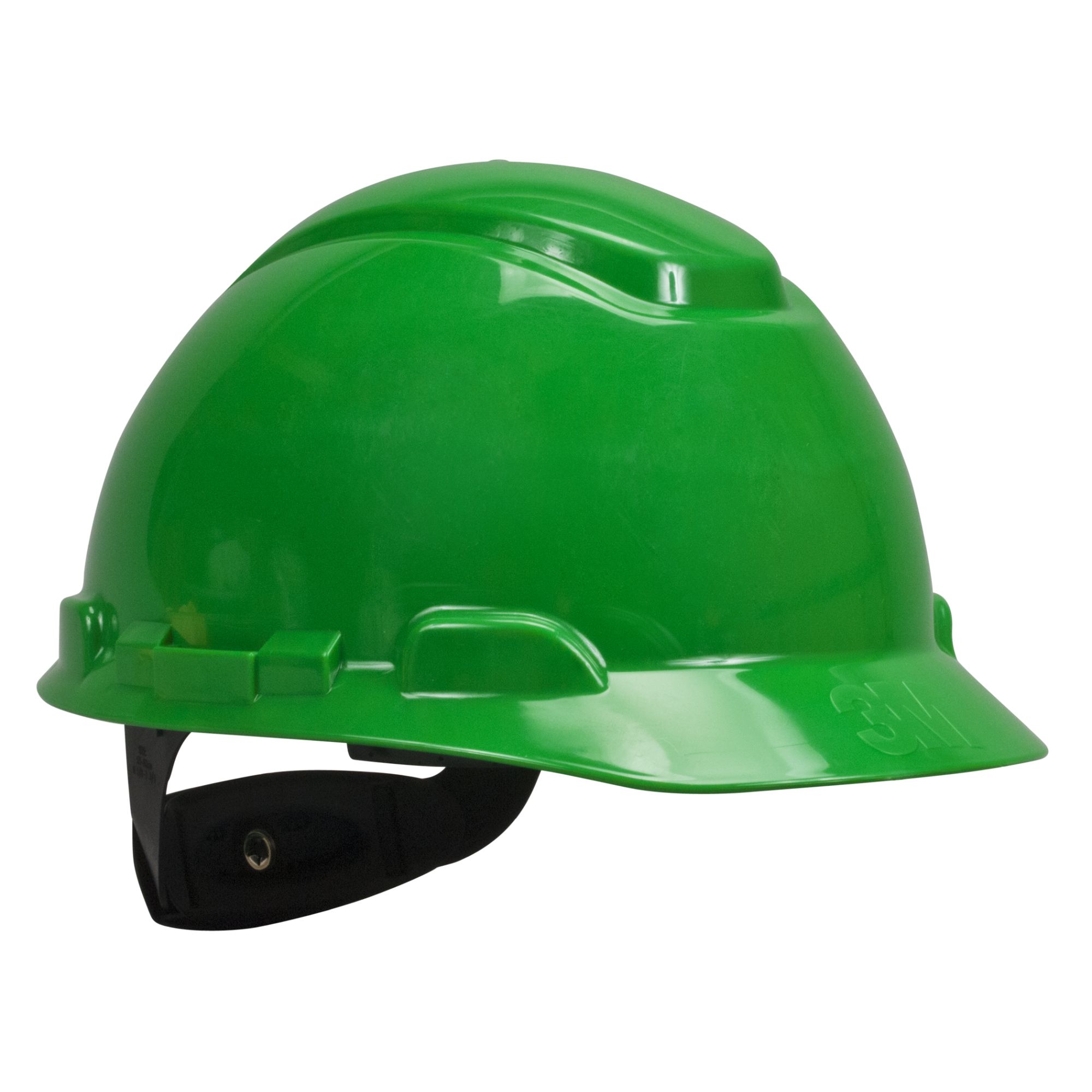 3M™ Casco de Seguridad, con arnés de ruleta, sin ventilación, dieléctrico de 440V, con banda antisudor de plástico, verde, H701N-GP