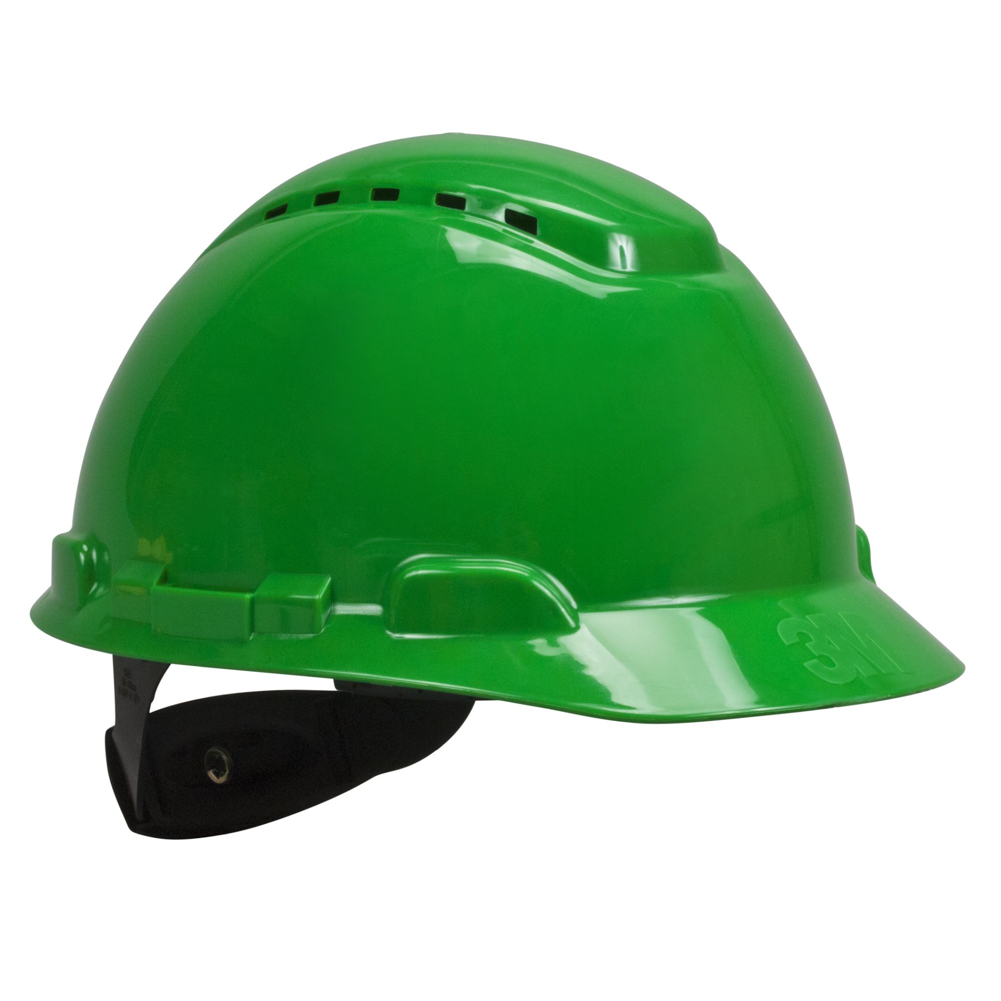 3M™ Casco, con arnés de ruleta, ventilado, banda de plástico para el sudor, verde, H700N-GP