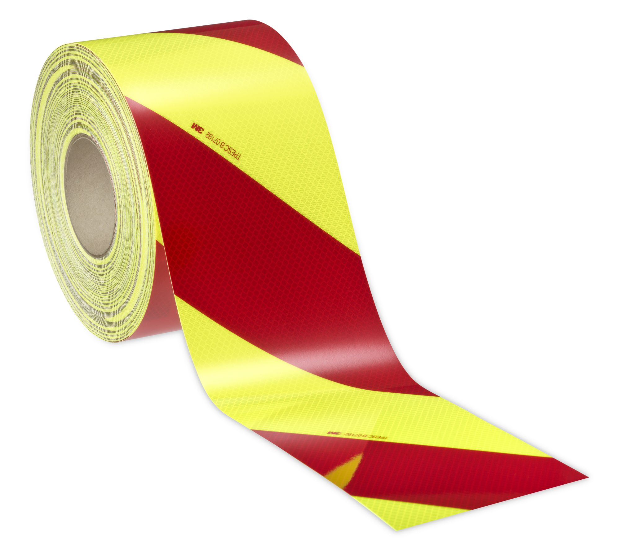 3M™ Diamond Grade™ 4083-33 Lámina Retrorreflec. de Micropris. Clase RA3 DG3 Amarillo-Limón Fluor/Rojo BARR IZDA/DCHA 0,14m x 45,7m (1R IZDA+1R DCHA) , 2 rollos/caja