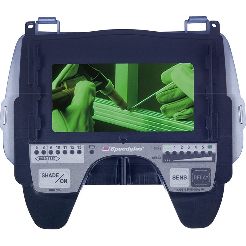 Pantallas de soldadura 3M™ Speedglas™ serie 9100, con ventanas laterales y filtro de soldadura 9100V, 501805