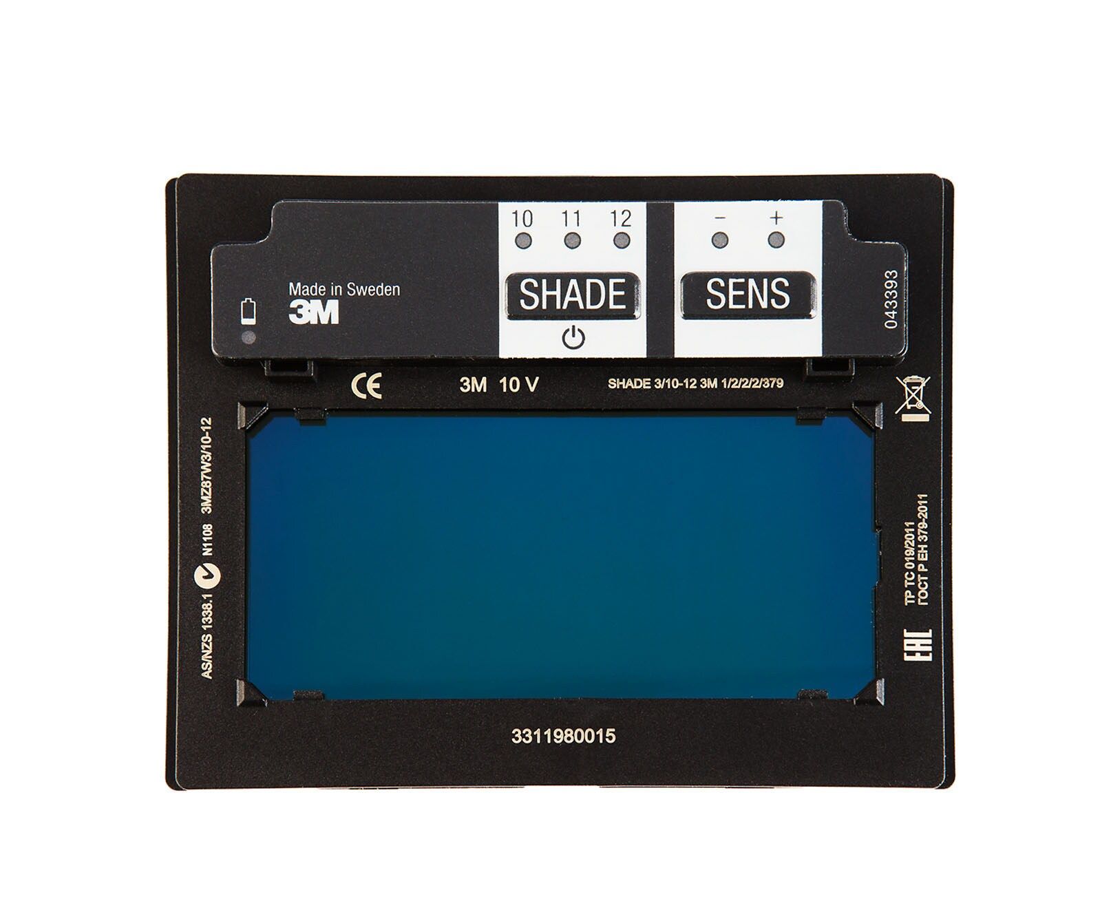 Pantallas de soldadura 3M™ 10 QR, filtro de soldadura 3M™ 10V y casco de protección 3M™ H-701, 101103