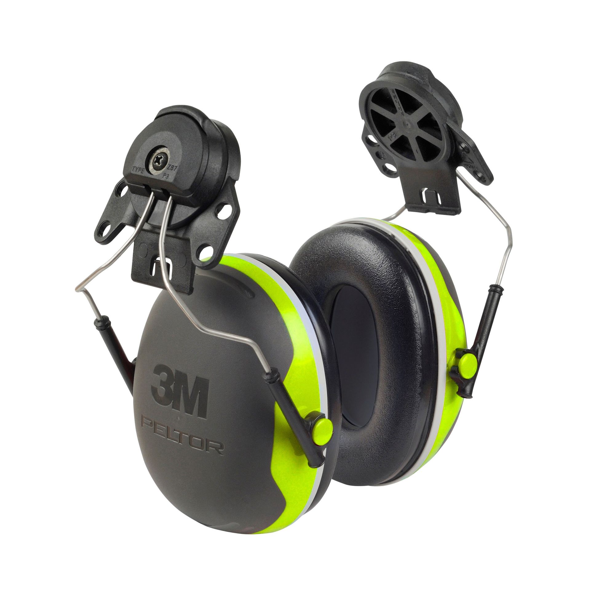3M™ PELTOR™ X4P3 Orejeras para casco con anclaje P3E, 32 dB, alta visibilidad (10 orejeras/caja)