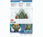 3M™ Kit de media máscara reutilizable, filtro A2P3 R, máscara mediana, 6223M