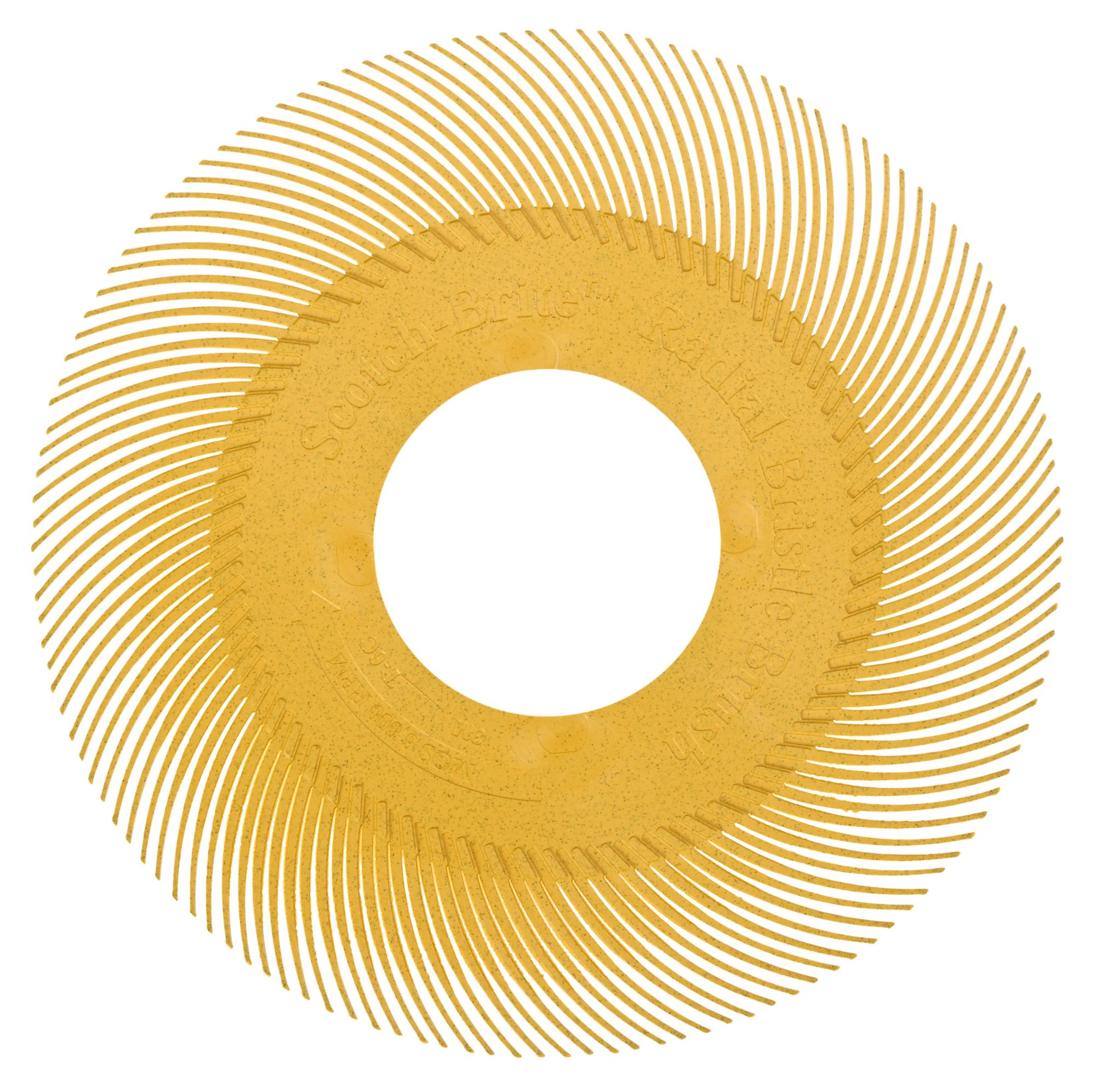 3M™ Scotch-Brite™ Cepillo Radial Bristle BB-ZB, 152 mm x 11 mm x 25 mm, P80, Amarillo, Tipo C, Con Adaptador