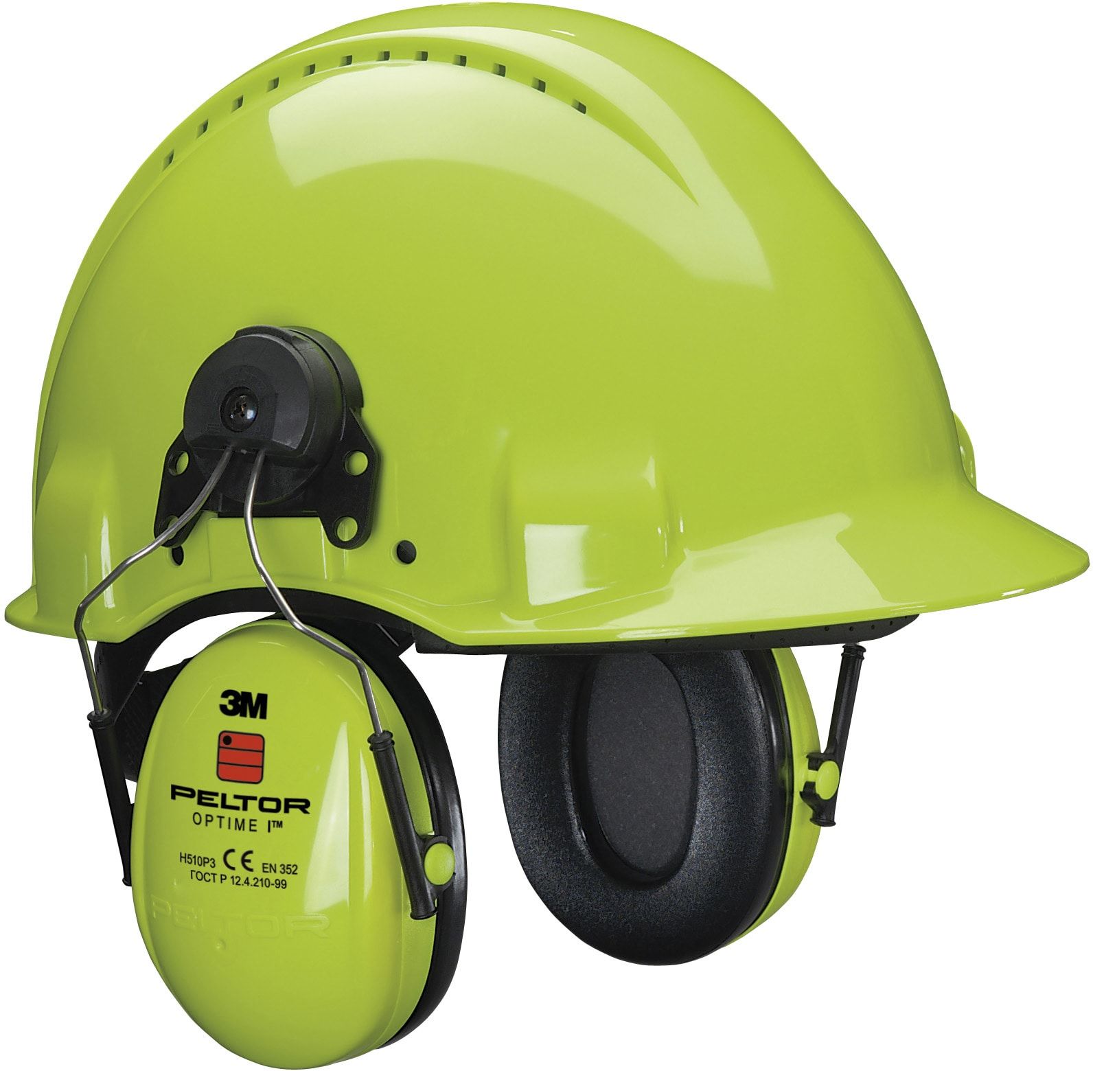 3M™ PELTOR™ Optime™ I Orejeras, 26 dB, alta visibilidad, versión montada en casco, H510P3E-469-GB