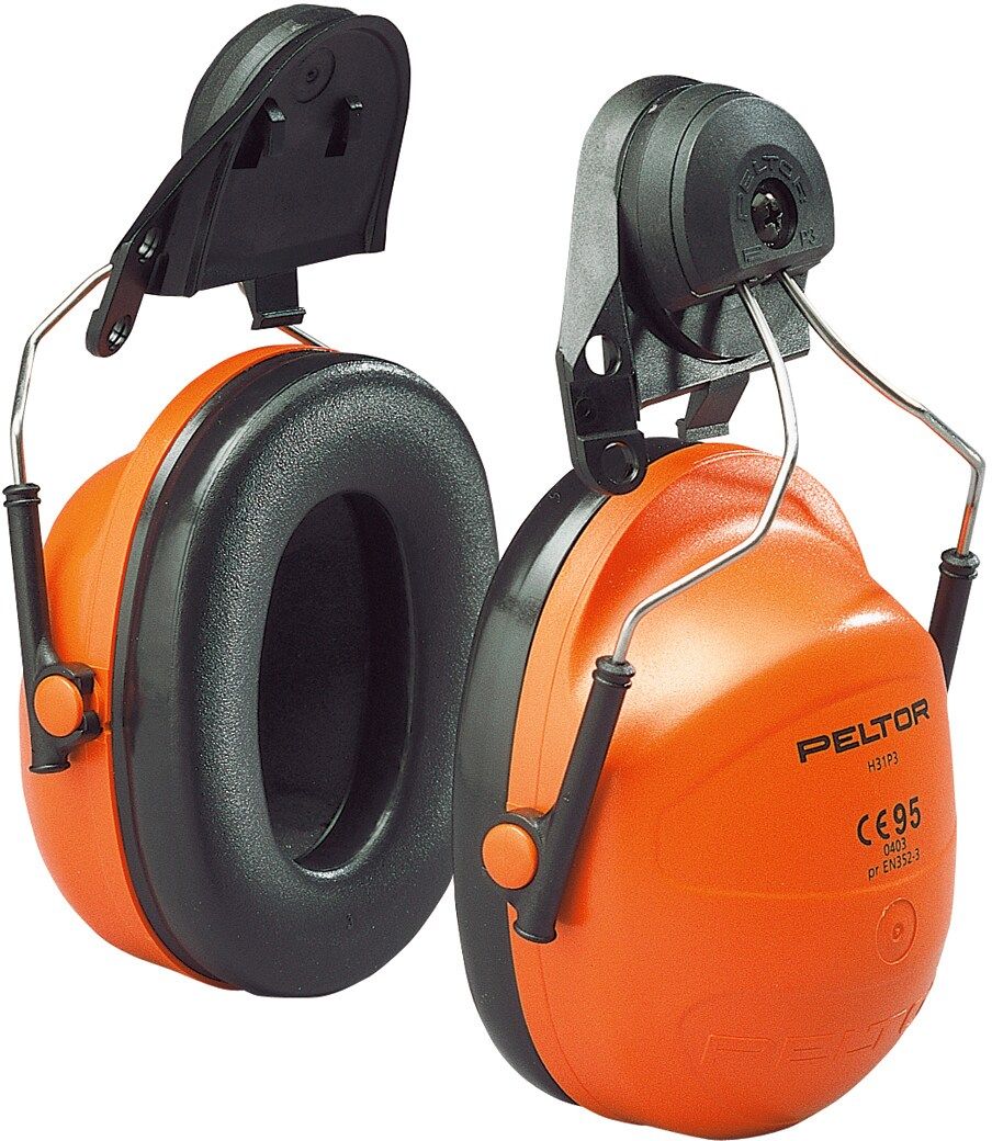 3M™ PELTOR™ H31P3K-300 Orejeras, 28 dB, naranja, montadas en casco, H31P3K-300