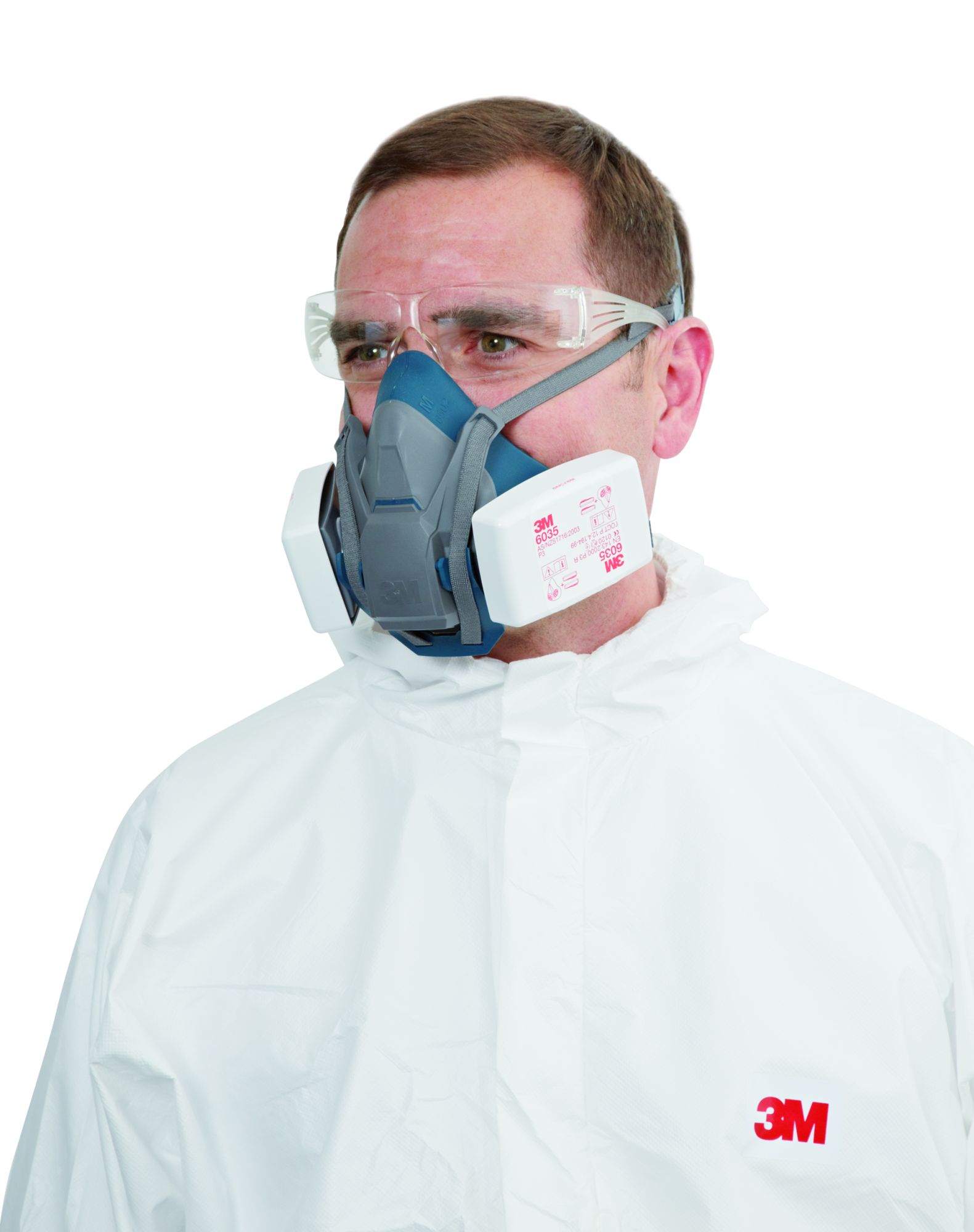 3M™ Media máscara reutilizable, apertura rápida, mediana, 6502QL