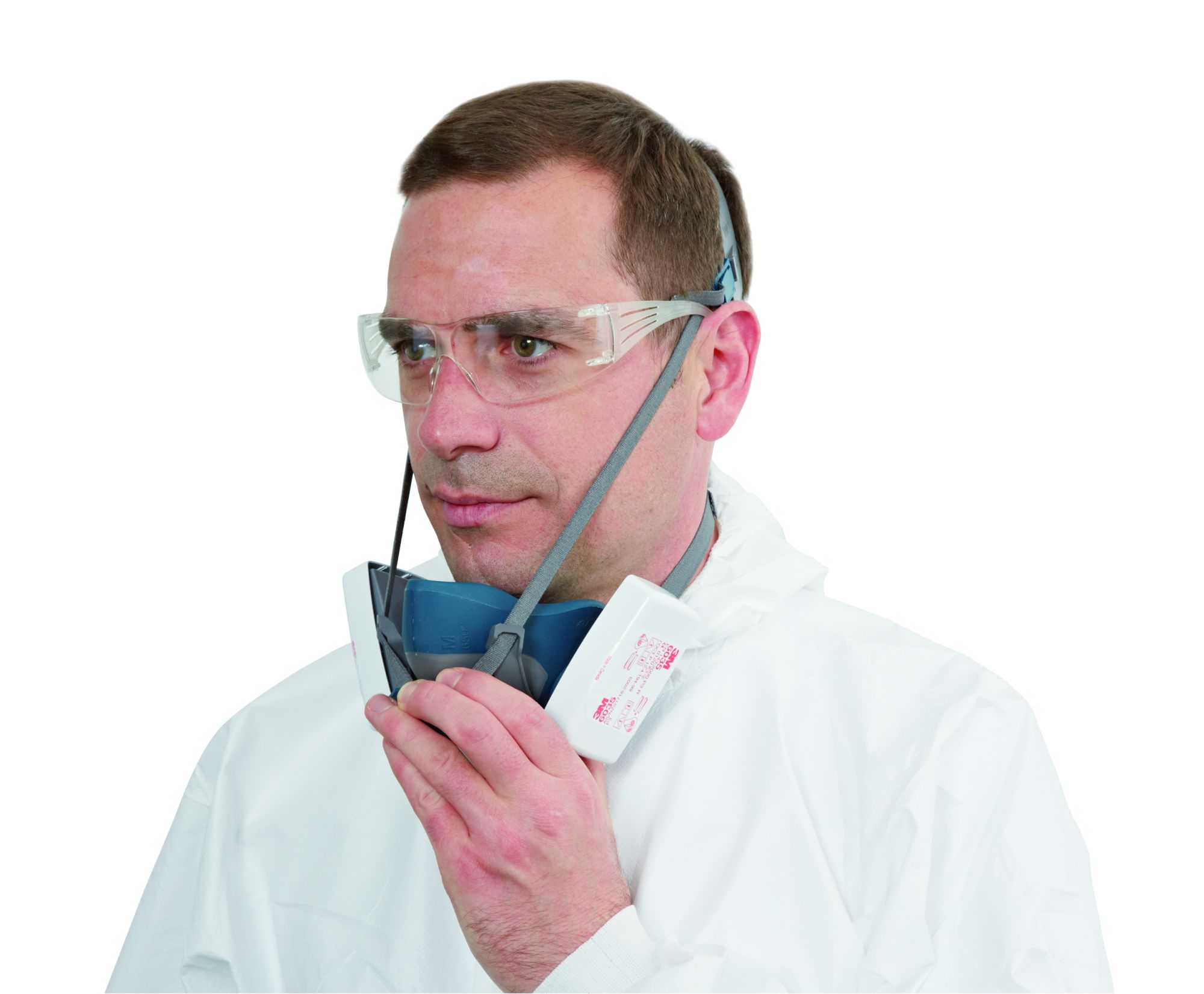 3M™ Media máscara reutilizable, apertura rápida, mediana, 6502QL