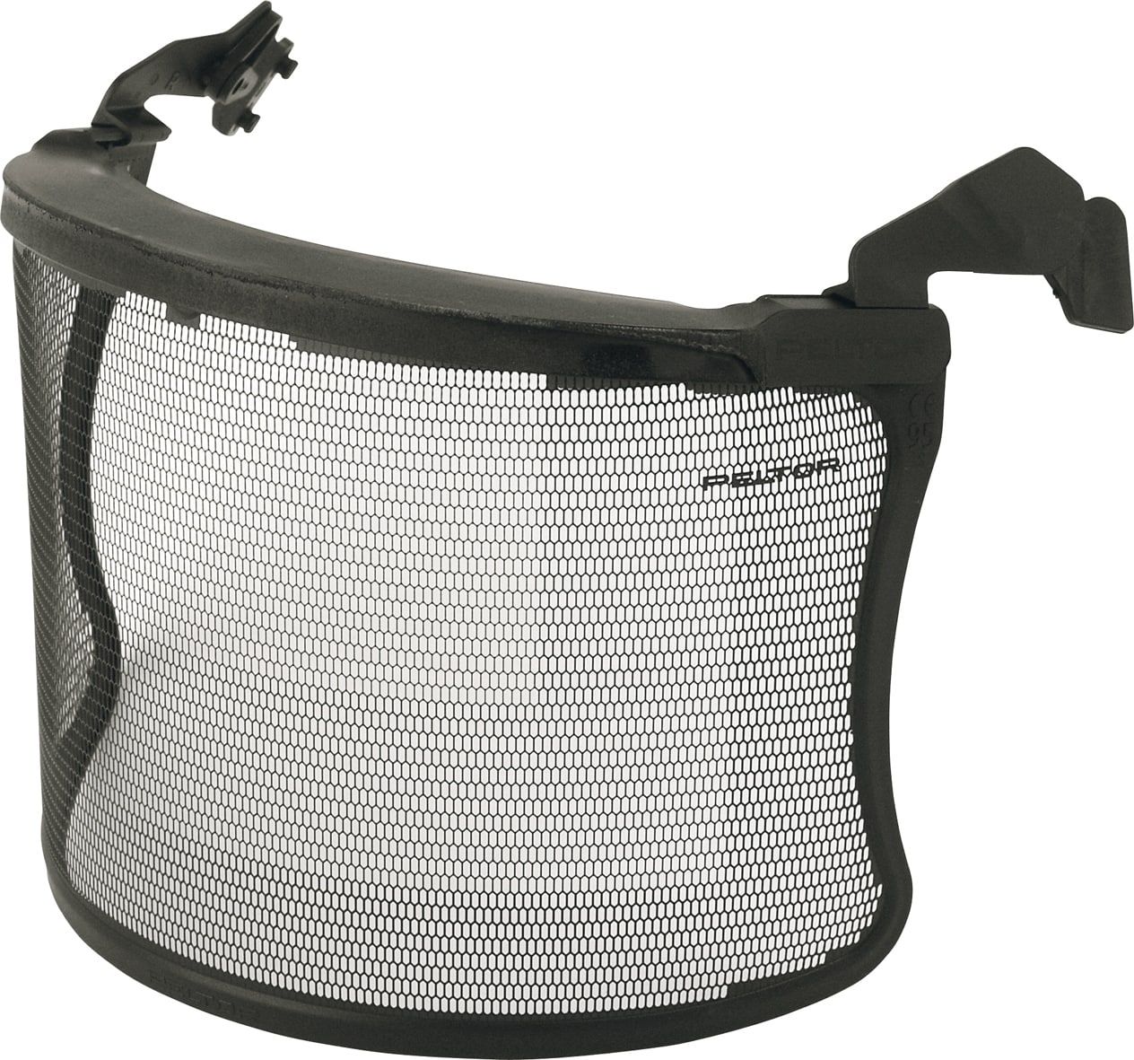 3M™ Pantalla facial de malla, visera corta, acero inoxidable grabado, negro, V4JK