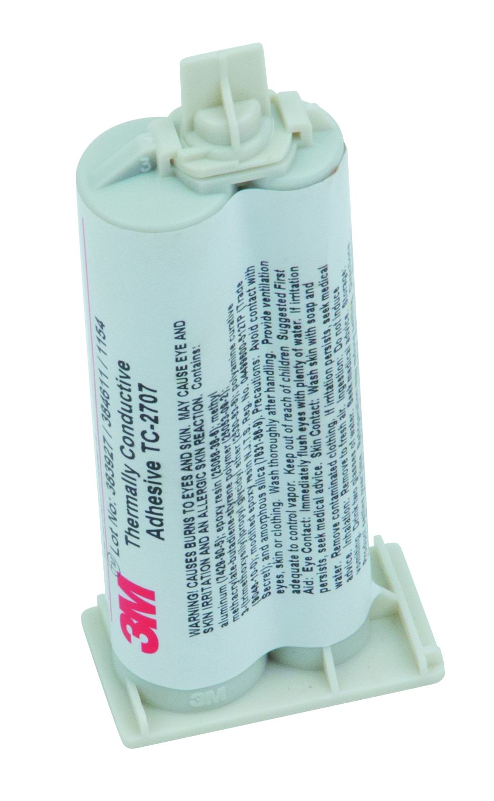 3M™ Adhesivo con conductividad térmica TC2707, gris, cartucho doble de 50 ml, 12 cartuchos/estuche