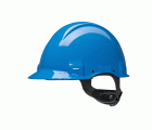 3M™ Casco, Uvicator, con pasador, sin ventilación, dieléctrico de 440 V, con banda antisudor de plástico, azul, G3001CUV-BB