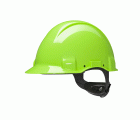 3M™ Casco, Uvicator, con arnés de ruleta, sin ventilación, dieléctrico de 1000 V, con banda antisudor de cuero, verde, G3001MUV1000V-GP