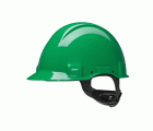 3M™ Casco, Uvicator, con pasador, sin ventilación, dieléctrico de 440 V, con banda antisudor de plástico, verde, G3001CUV-GP