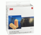 3M™ Tapones Serie 1100 desechables, 37 dB, sin cordón, 200 pares/caja, 1100