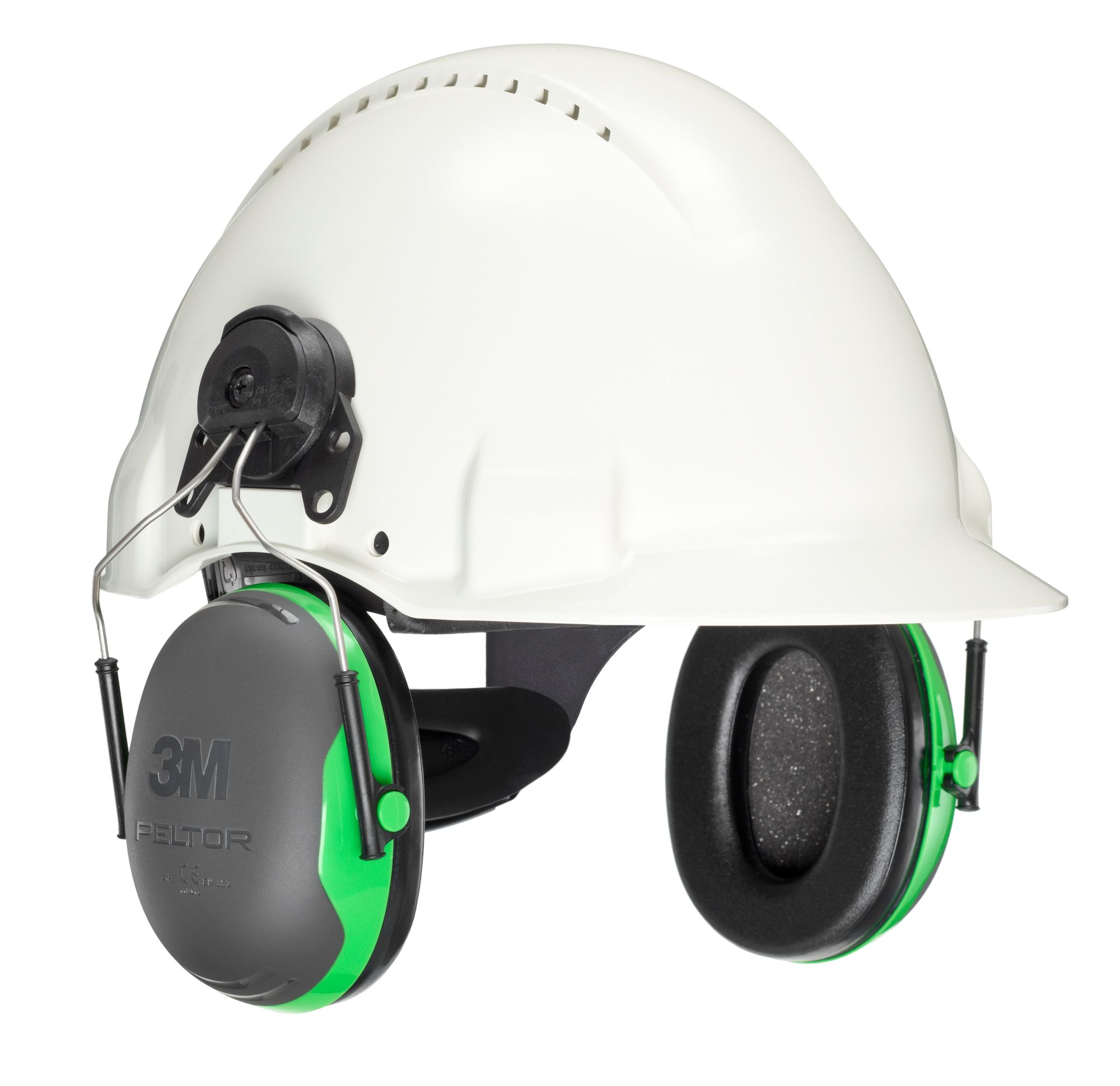3M™ PELTOR™ Orejeras, 26 dB, verde, montadas en casco, X1P3