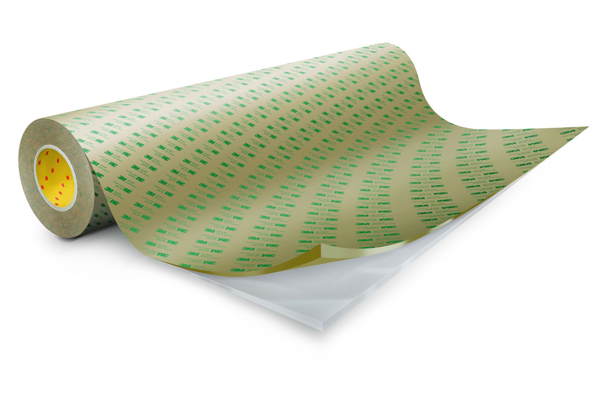 3M™ Cinta adhesiva transferidora 467MP, Transparente, 1220 mm x 165 m, 0.06 mm