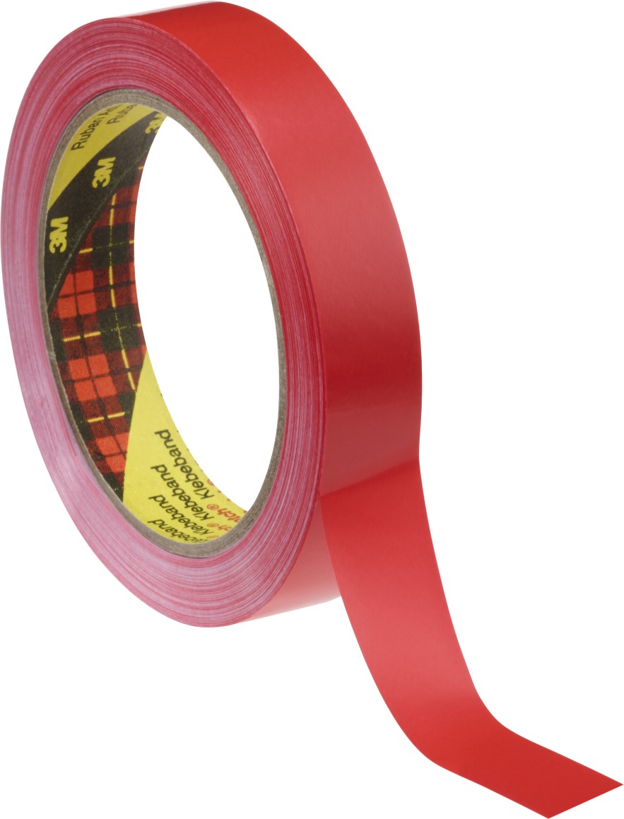 3M™ Scotch® Cinta de embalaje 6893, PVC, Roja, 12 MM x 66 M