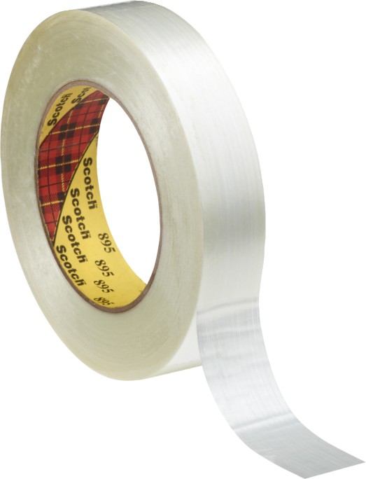 Scotch® Cinta de filamentos de altas prestaciones 895, Transparente, 12 mm x 50 m, 0.15 mm