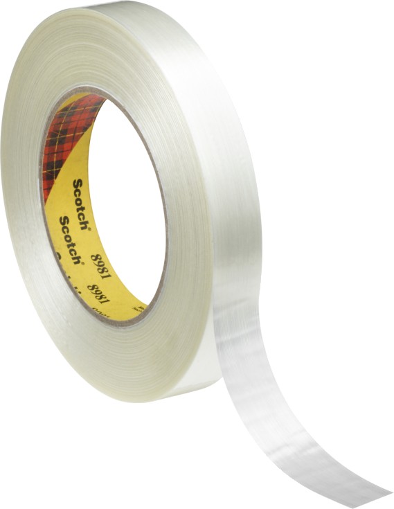 Scotch® Cinta de Filamentos 8981, Transparente, 19 mm x 50 m, 0.17 mm