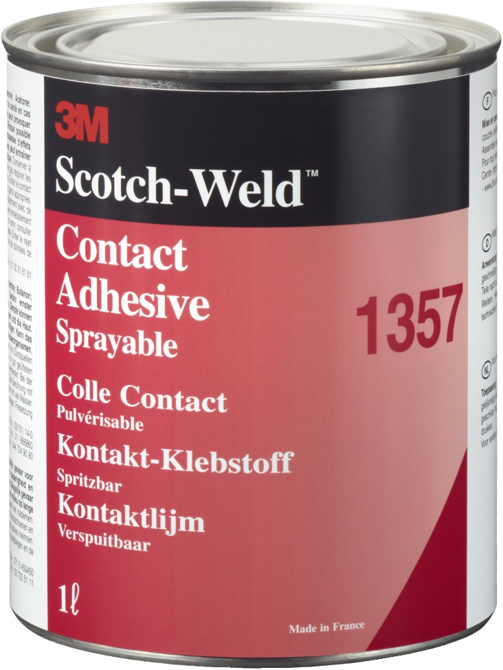 3M™ Adhesivo de contacto de neopreno de altas prestaciones 1357, Verde-Gris, 1 L