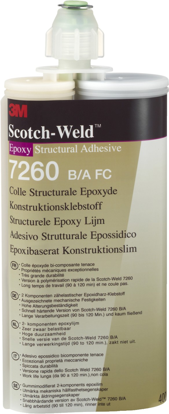 3M™ Scotch-Weld™ Adhesivo epoxi 7260FC, Negro, 400 ml