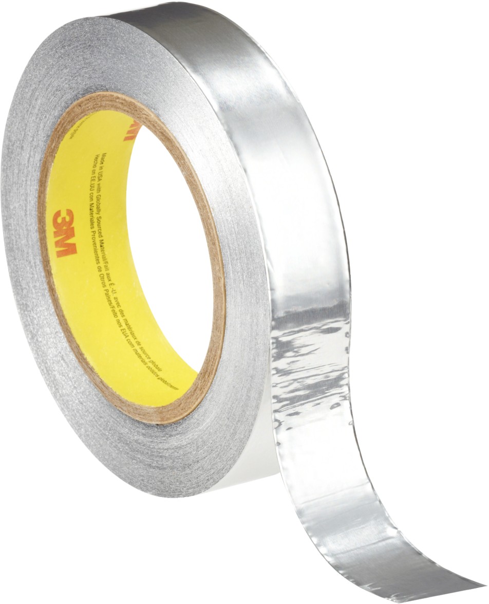 3M™ Cinta de Aluminio de Alta Temperatura 433L, Plata, Con Liner, 584 mm x 55 m