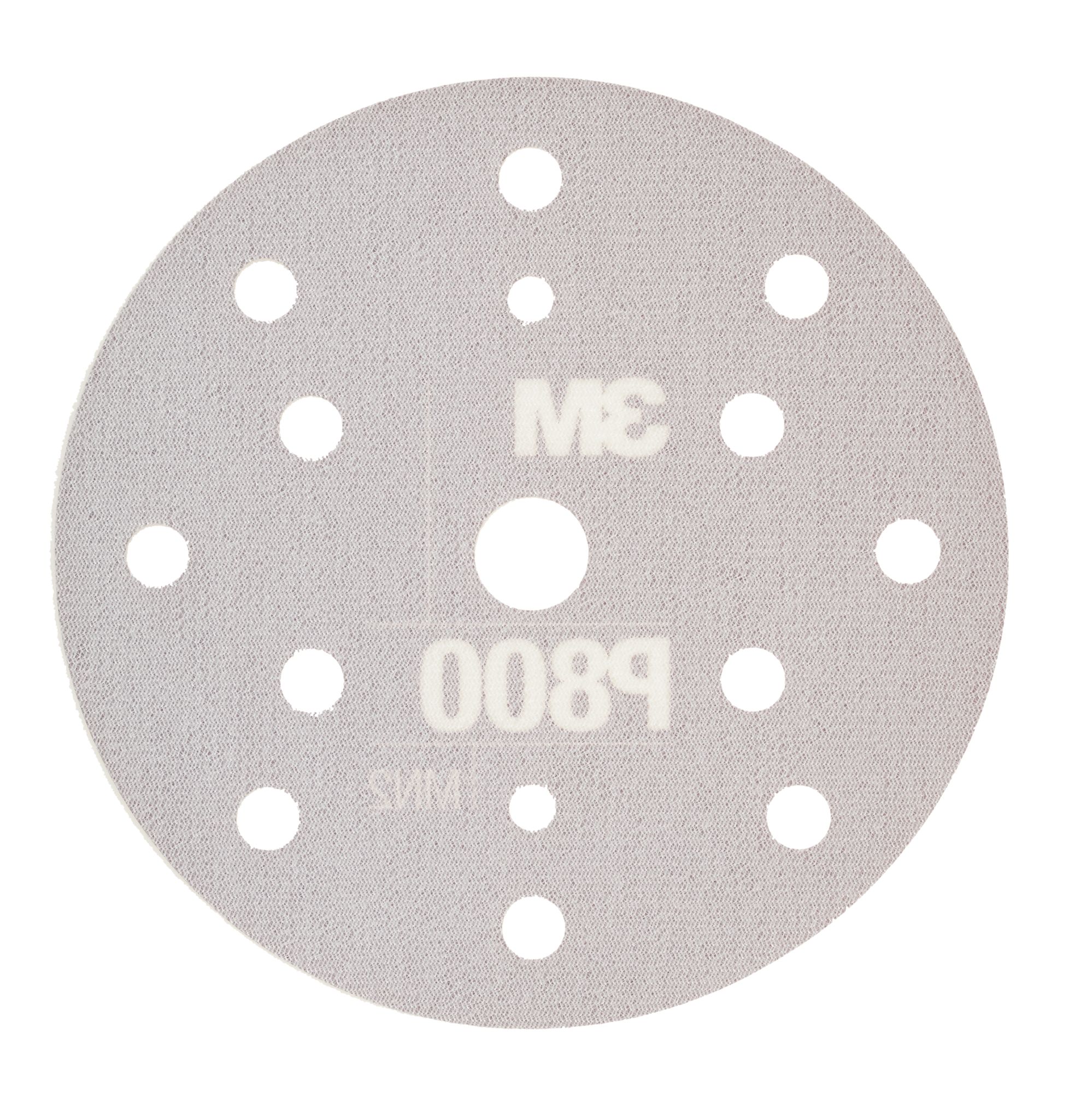 3M™ Hookit™ Disco abrasivo flexible 270J, 150 mm, 15 agujeros, P800, 34420