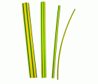 3M™ Tubo GTI3000 Termorretráctil de Color Amarillo/verde (3,0/1,0 mm 1 m)