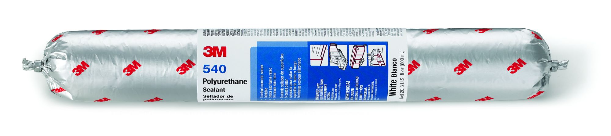 3M™ Adhesivo sellador de poliuretano 540, Gris, 600 ml