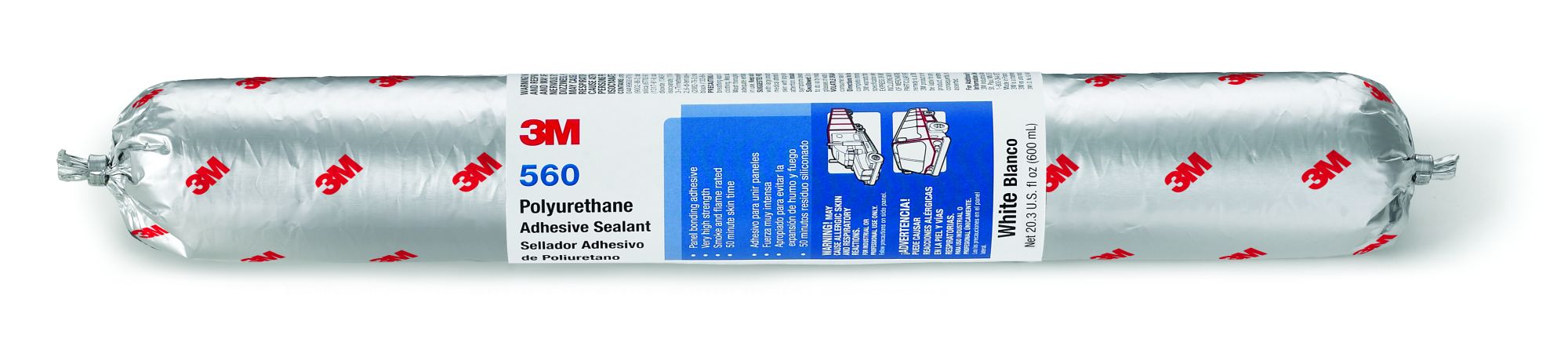 3M™ Adhesivo Sellador de Poliuretano 560, Negro 600 ml