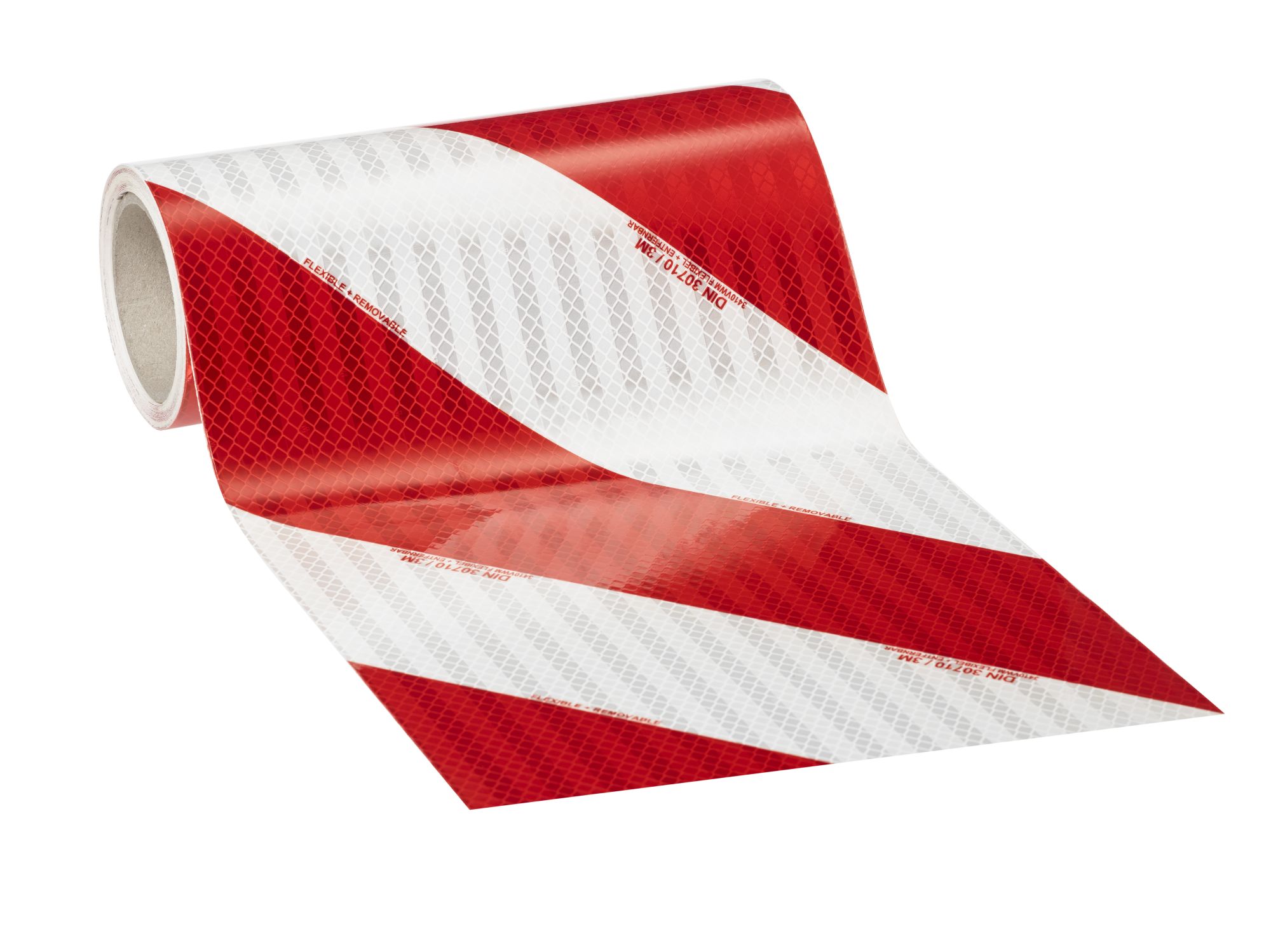 3MTM High Intensity Prismatic 3410 Lámina Retrorreflectante Microprismas Clase RA2 HIP Blanco/Rojo Rollo IZDA 0,282m x 45,7m